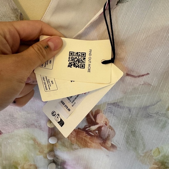 NWT Ted Baker Angel Sleeve Fit and Flare Mini Dress - SZ 0 - $275 - Picture 8 of 8